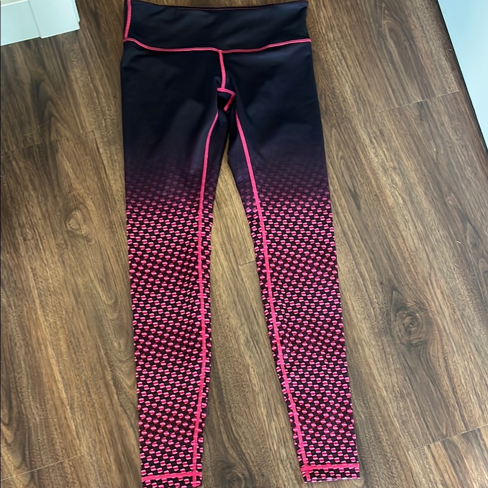 lululemon athletica Pink and Black Leggings